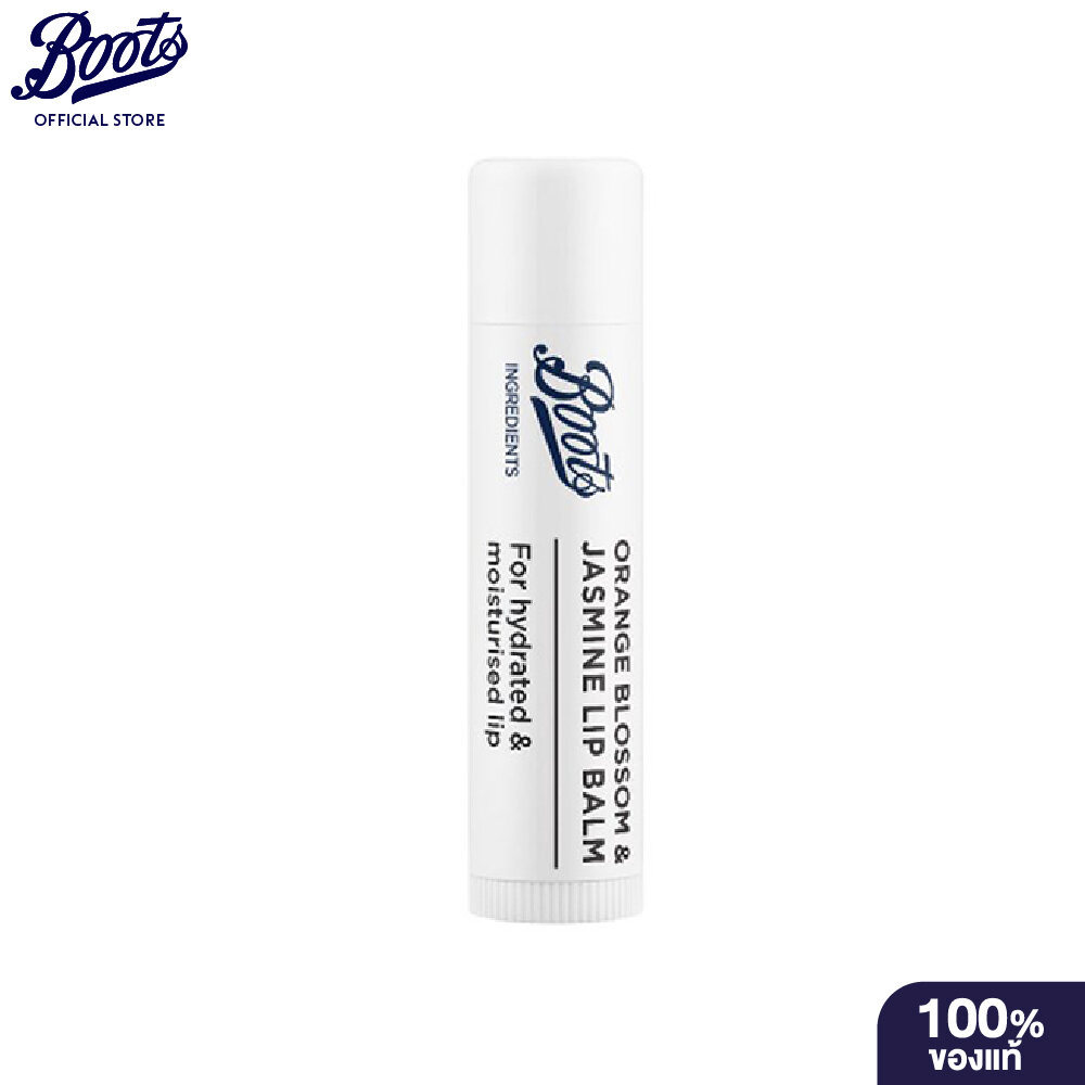 Boots Ingredients Orange Blossom & Jasmine Lip Balm 4.5G บู๊ทส์ อินกรีเดียนส์ ออเรนจ์ บลอสซัม แอนด์ จัสมิน ลิป บาล์ม