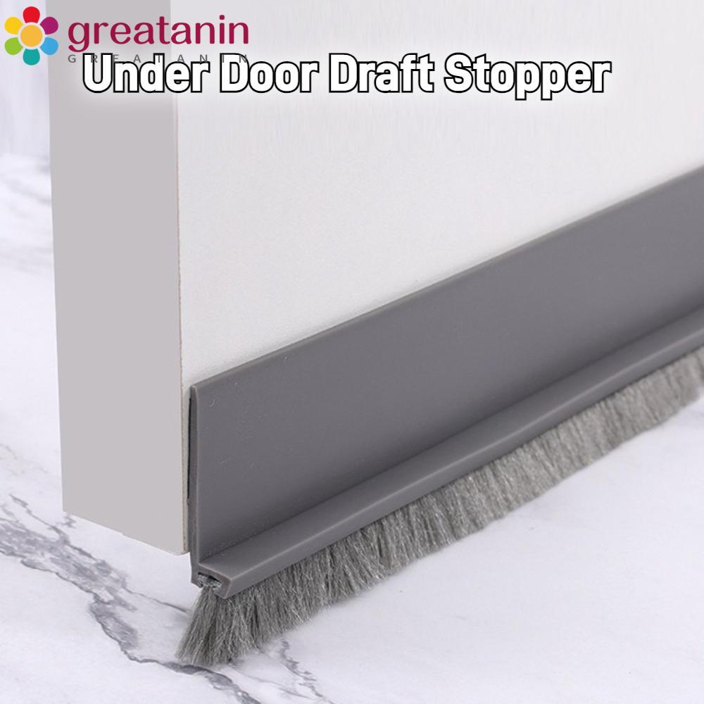 GREATIN Under Door Draft Stopper, พร้อมแปรง Hot หรือ Cold Air Insulation Integrated Door Sweep, 39 "