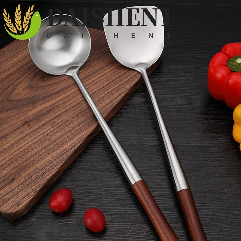 DAIHEN1 ไม้พายเครื่องครัวเชฟสแตนเลสยาวซุปตักทัพพี