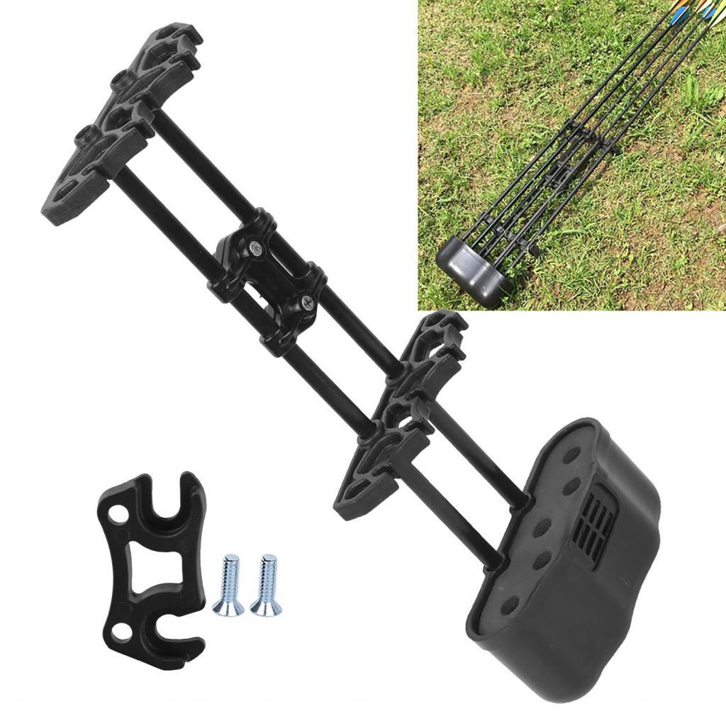 ปรับ Quiver ผู้ถือ 5 Matte Black Hood สำหรับคงที่และ Mechanical Arrows อุปกรณ์ยิงธนูกลางแจ้งด้วยวัสดุยาง ABS