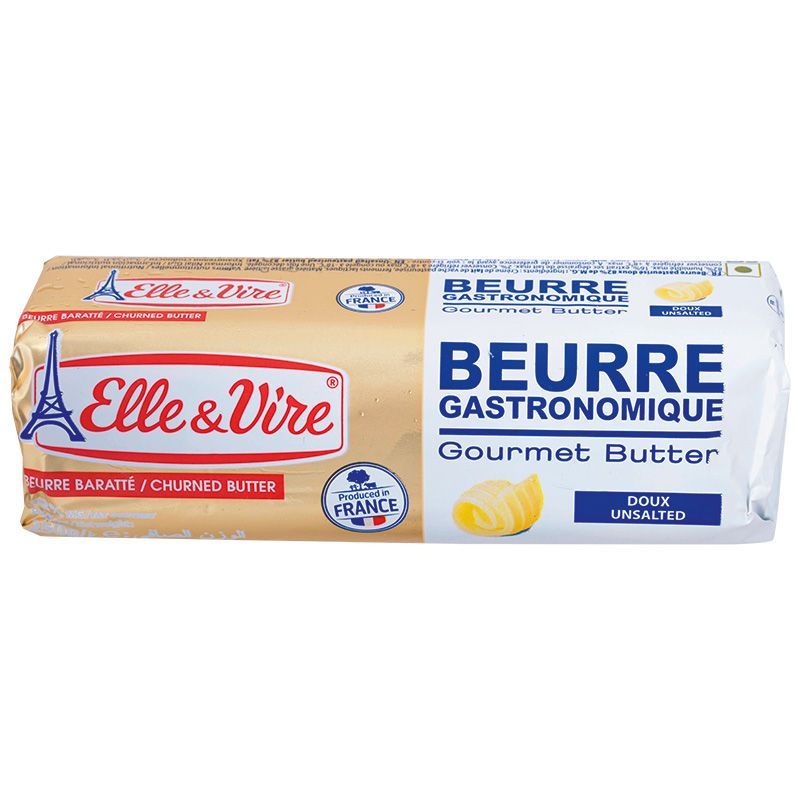 เอเล่&เวียร์เนยสดกรูเม่ชนิดจืด 250กรัม Elle&Vire Gourmet Butter Unsalted 250g. [หมายเลขบาร์โค้ด 3451790940217 ]