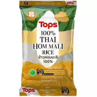 ท็อปส์ข้าวหอมมะลิ 5กก. Tops Hom Mali Rice 5kg. [หมายเลขบาร์โค้ด 8853474014613 ] สินค้าคุณภาพดี คัดสรรอย่างตั้งใจ