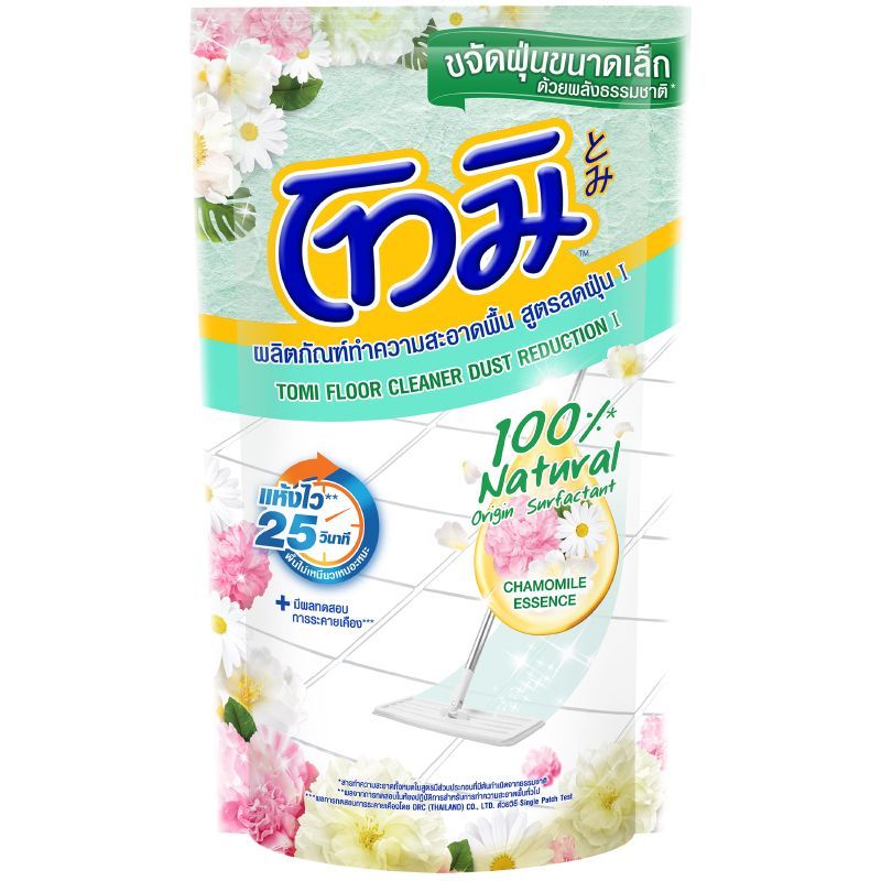 โทมิผลิตภัณฑ์ทำความสะอาดพื้นสูตรลดฝุ่นเนเชอรัลสีเขียว 550มล Tomi Floor Natural Green 550ml [8851989041360 ]