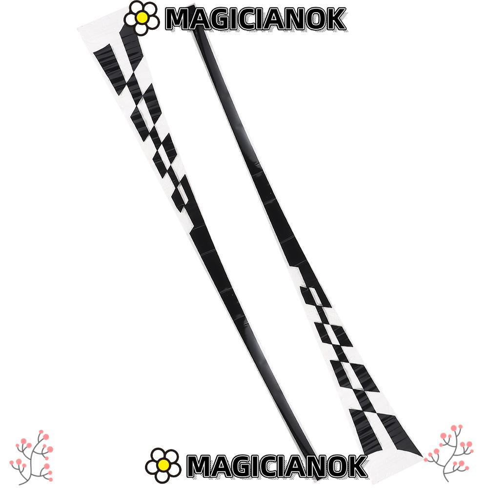 MAGICIANOK Racing Checkered Flag Side Stripe Decals, 25*200 ซม.วัสดุไวนิลรถสติกเกอร์ลายด้านข้าง, Sel