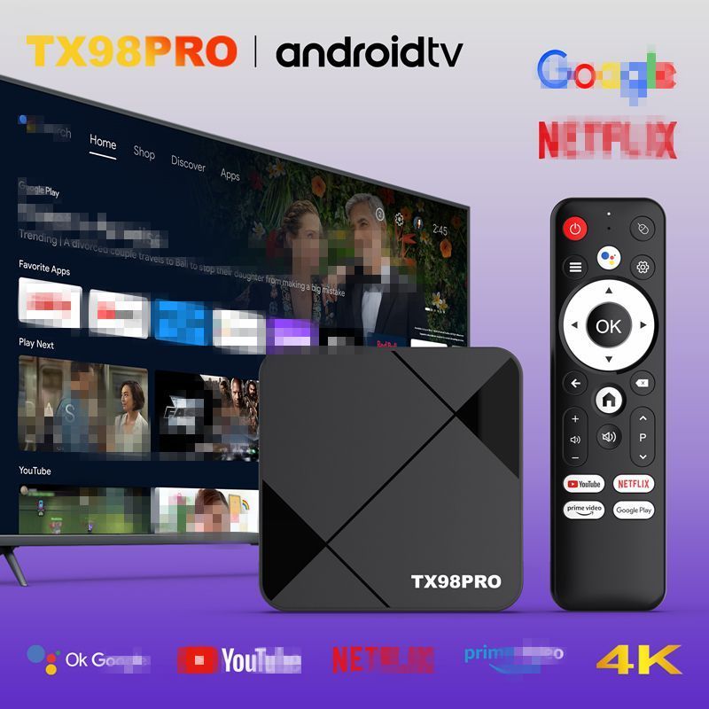 ใหม่ tx98 pro RK3518 ชุดเครือข่ายกล่องด้านบน Android 14.0 Dual Band WIFI Bluetooth 5.4 TVBOX