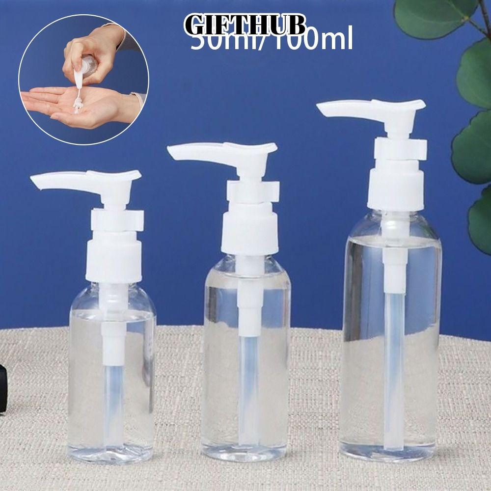 LULLABY 1 ชิ้น Dispensing Container, Travel 50ml/100ml ขวดสเปรย์โลชั่น, เครื่องสําอางแบบพกพาโปร่งใสส