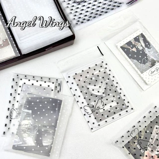 50 ชิ้น Matte Wings ถุงปิดผนึก Toploader กระเป๋า Photocard บรรจุภัณฑ์ถุงของขวัญ