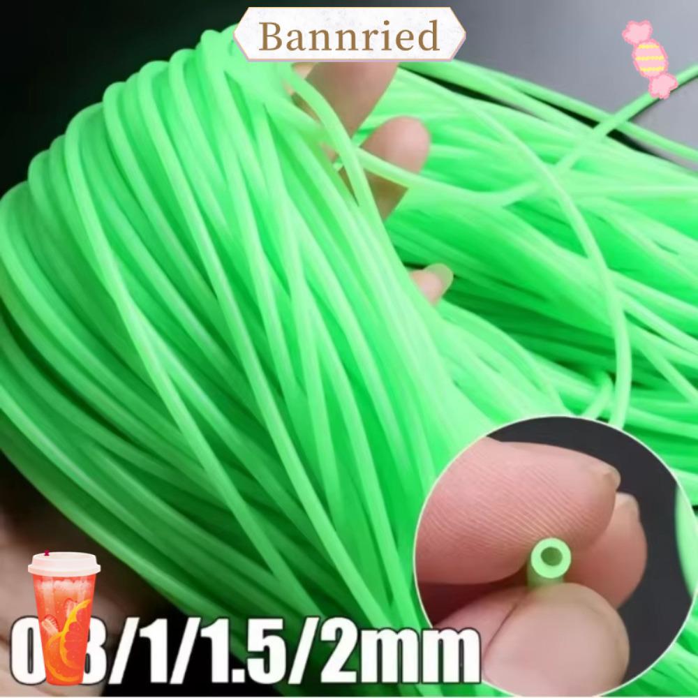 BANNRIEDSG Luminous Fishing Hose,สีเขียวHook Line Glow Fishing Night Luminous Tube,ซิลิโคน 0.8/1/1.5/2 มม.Anti Rig Tube Deep Sea Fishing