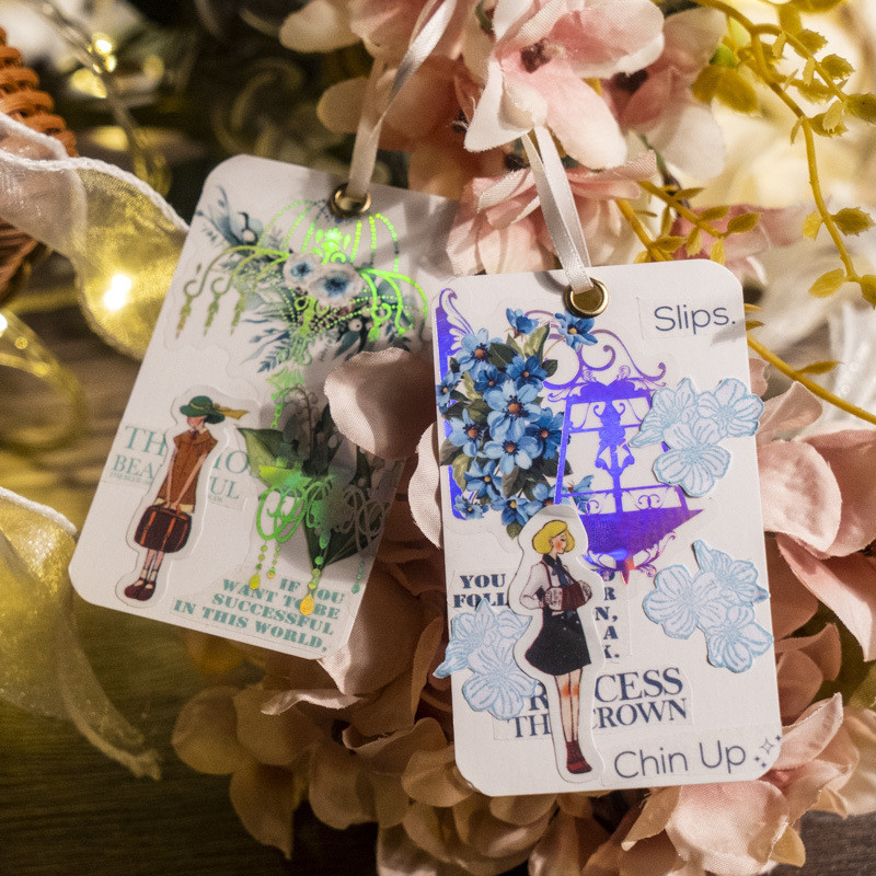 Laser Silver PET Sticker Light Shadow Flower Full รูปที่ 4