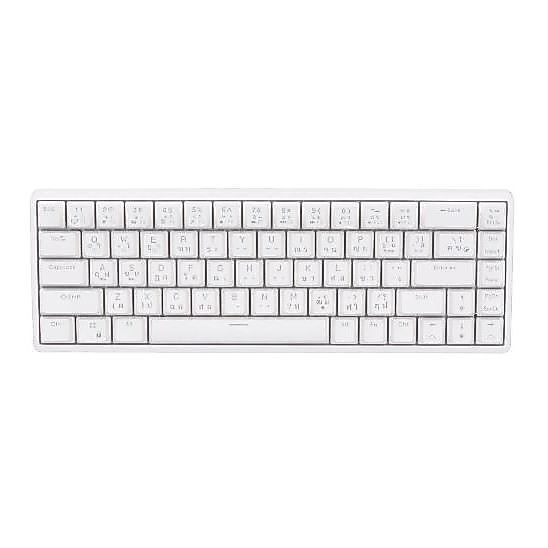 WIRELESS KEYBOARD (คีย์บอร์ดไร้สาย) ROYAL KLUDGE RKG68 RGB (WHITE) (BLUE SWITCH - RGB - EN/TH)