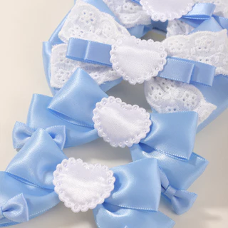 2 ชิ้นสาวพิมพ์เย็บปักถักร้อยผม Bows คลิปผ้าฝ้ายสด Hairgrips Headwear เด็กอุปกรณ์เสริมผมคลิปผมชุด