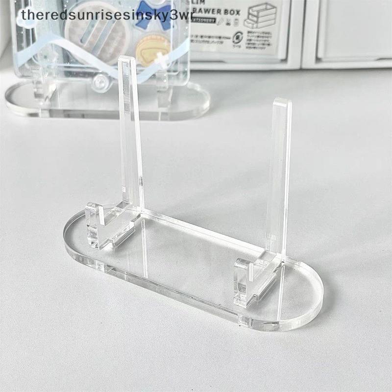 (the) 1PC ป้ายอะคริลิคใสผู้ถือจอแสดงผลเหรียญ Honor Storage Display Stand เดสก์ท็อปสีกระดาษการ์ดผู้ถือ (TH)