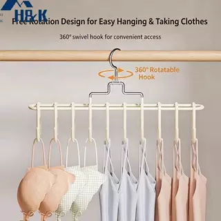 [H&K] ประหยัดพื้นที่ Multi Hook Hanger 360 หมุนลื่นสําหรับ Bras Camisoles Tank Tops เข็มขัดตู้เสื้อผ้าขนาดเล็ก Solution {th}