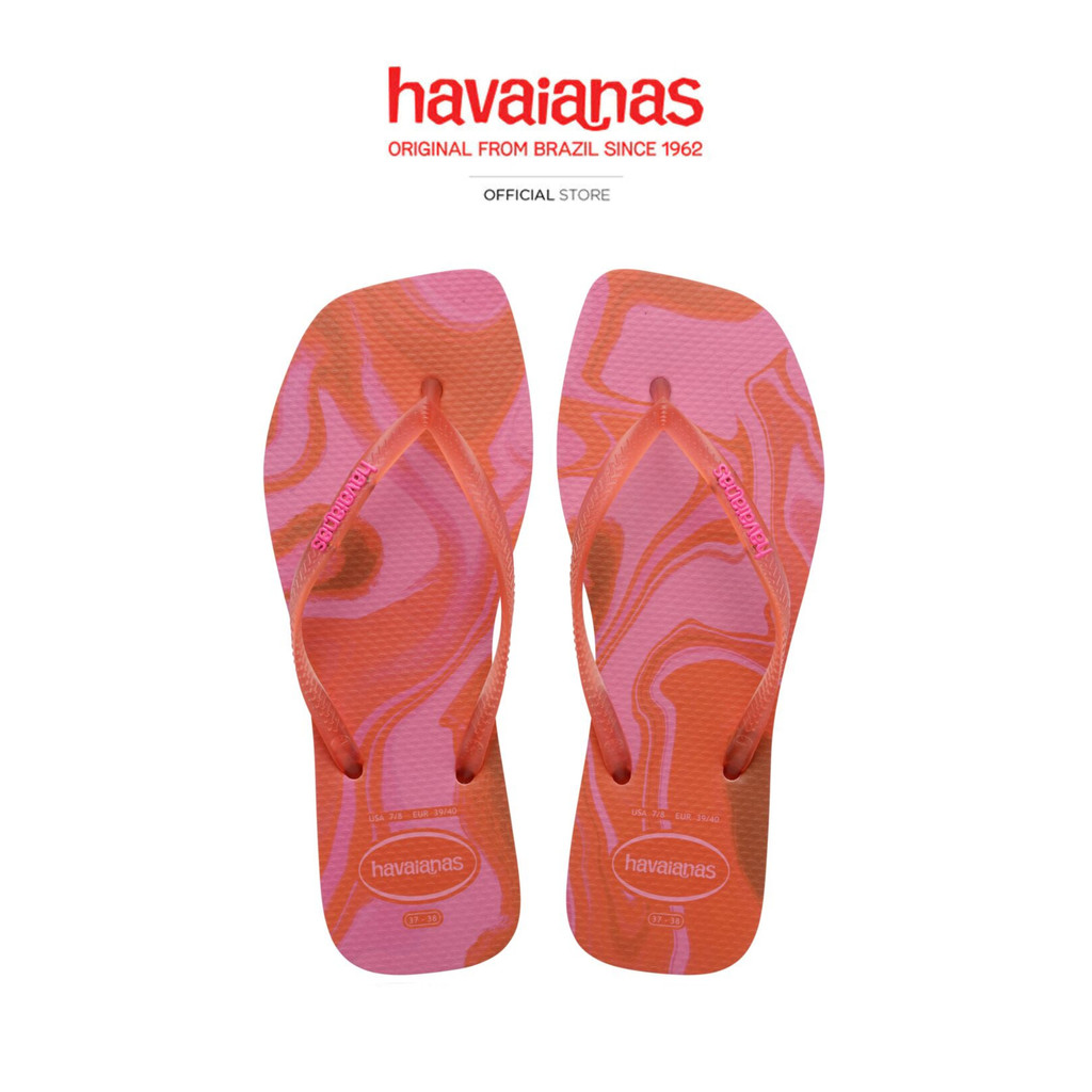 HAVAIANAS รองเท้าแตะ Slim Square Jelly BLOSSOM PINK 41502451106NF_H5PIXX