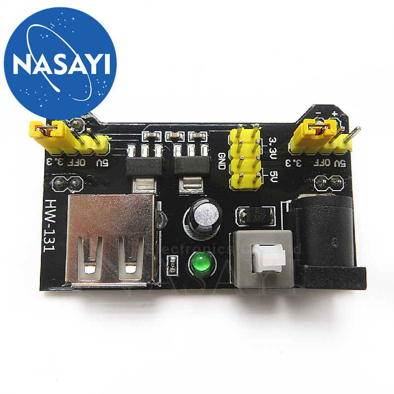 โมดูลไฟ Breadboard 5 ชิ้นเข้ากันได้กับ IC วงจรรวม 5V 3.3V