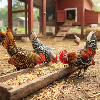 อาหารไก่ ซิลค์กี้ Silkie อาหารไก่แจ้/ ไก่ป่าสวยงาม ( สูตรบำรุงขนฟูหนา เงางาม ทรงสวย ) 1 Kg.