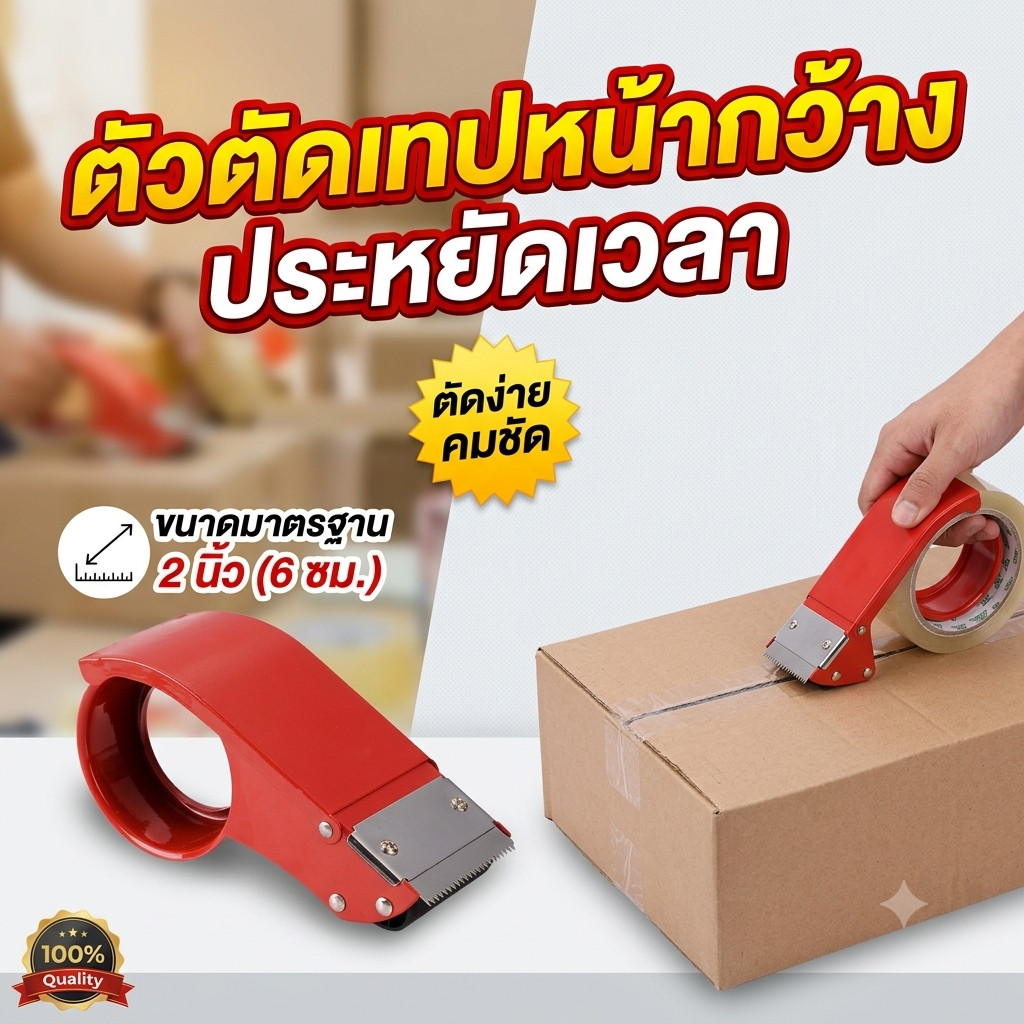 แท่นตัดเทป แพ็คสปีด ปิดกล่องไว ไม่สะดุด จับถนัดมือ
