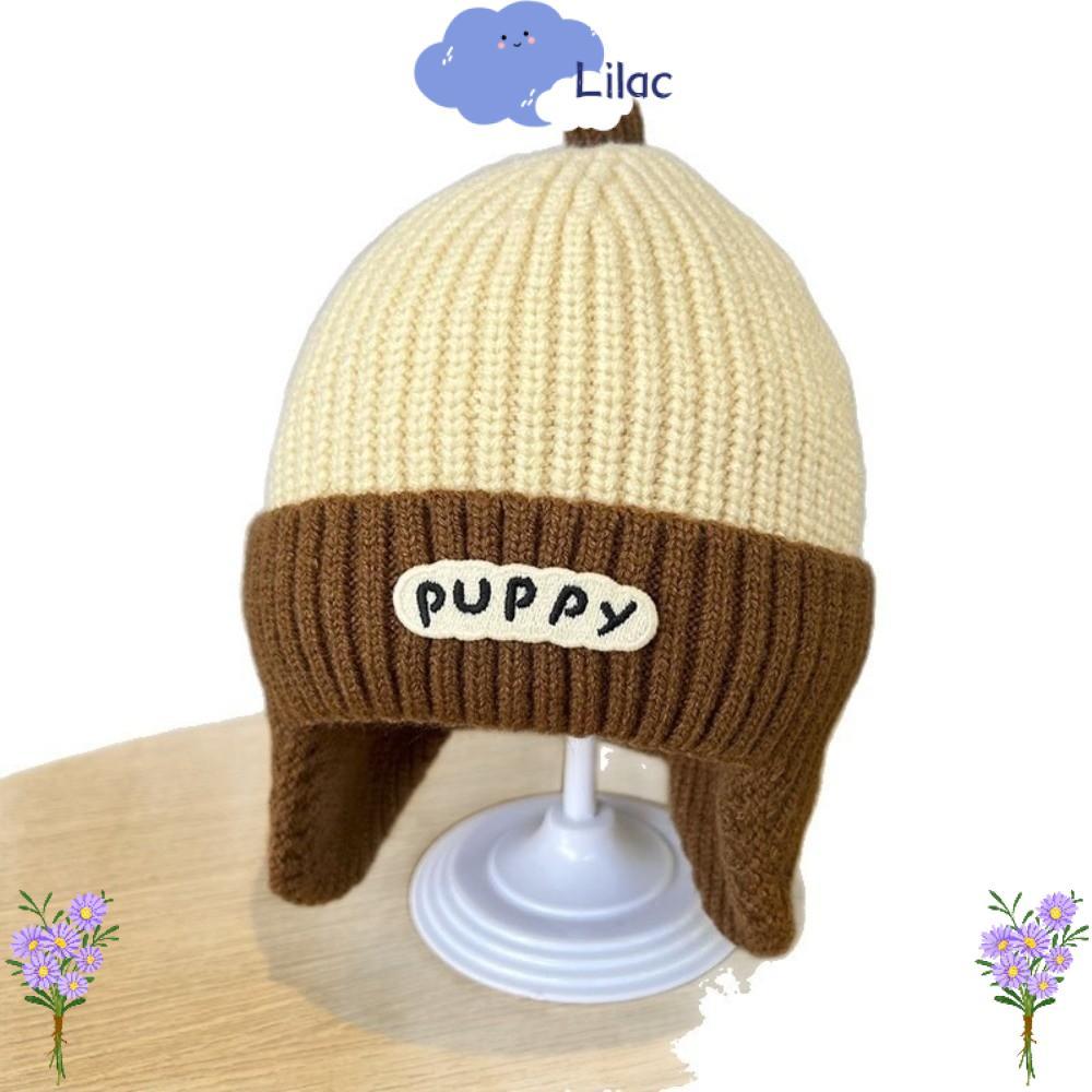 LILAC Pullover Cap,Windproof Warm Ear Protection Hat, Coldproof Braided Pacifier Beanie Hat 0-3Y