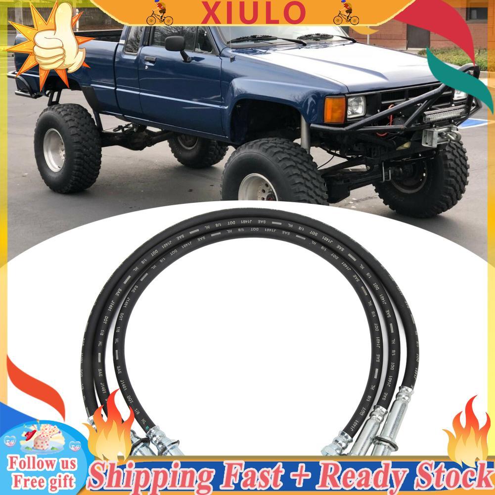 Xiulo Xiulo 3 ชิ้นขยายชุดสายเบรคด้านหลังด้านหน้ายางสำหรับ Hilux LN106R LN46 RN46 YN65R