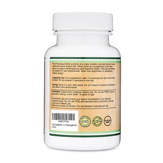 Double Wood PQQ Supplements 20mg.บรรจุ 60 แคปซูล พีคิคิว Pyrroloquinoline quinone ทานคู่ Q10