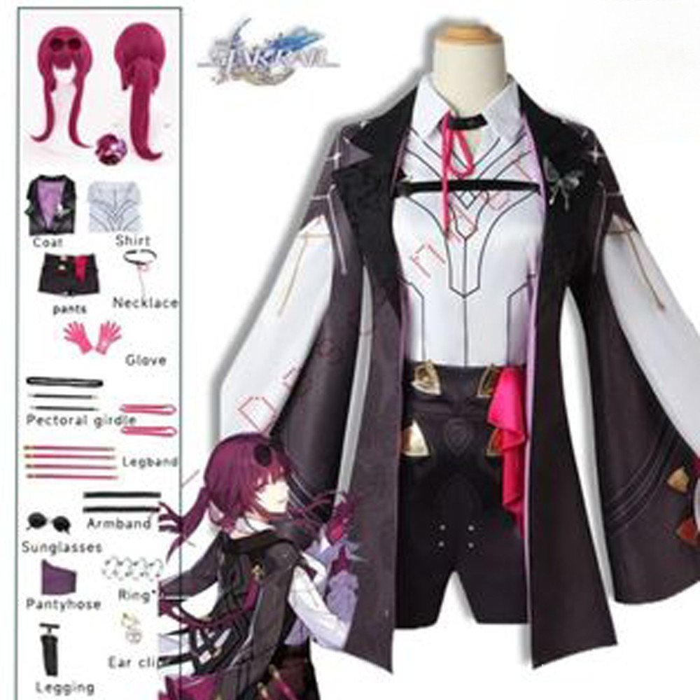 [มีในสต็อก] คอสเพลย์รางดาว Honkai เสื้อผ้าคอสเพลย์ Kafka เสื้อผ้าปัก Dark Seed M2AX