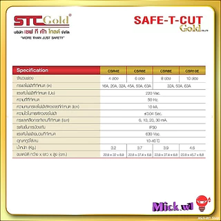 SAFE-T-CUT Gold เซฟทีคัท-โกลด์ ตู้ควบคุมไฟฟ้า คอนซูเมอร์ยูนิต เมนกันดูดRCBO 4ช่อง 6ช่อง 8ช่อง 10ช่อง