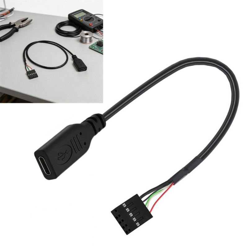 FA USB 2 0 Header to Type C Female Cable 20CM for Front Port Use