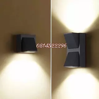 เปลี่ยนหลอดได้ง่าย***โคมไฟติดผนังนอกบ้านโคมไฟกิ่งกันฝนแถมขั้วใส่หลอดGU10 7w LED ต่อไฟบ้านตรง220v