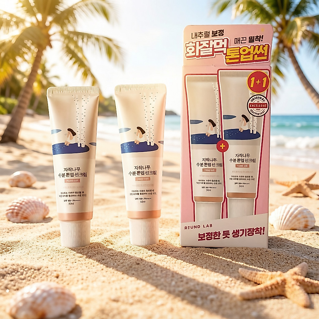 ROUND LAB Birch Juice Tone-Up Sunscreen SPF50 50ml กันแดดปรับสีผิว ชุ่มชื้น เนื้อบางเบา เกาหลี ปัง