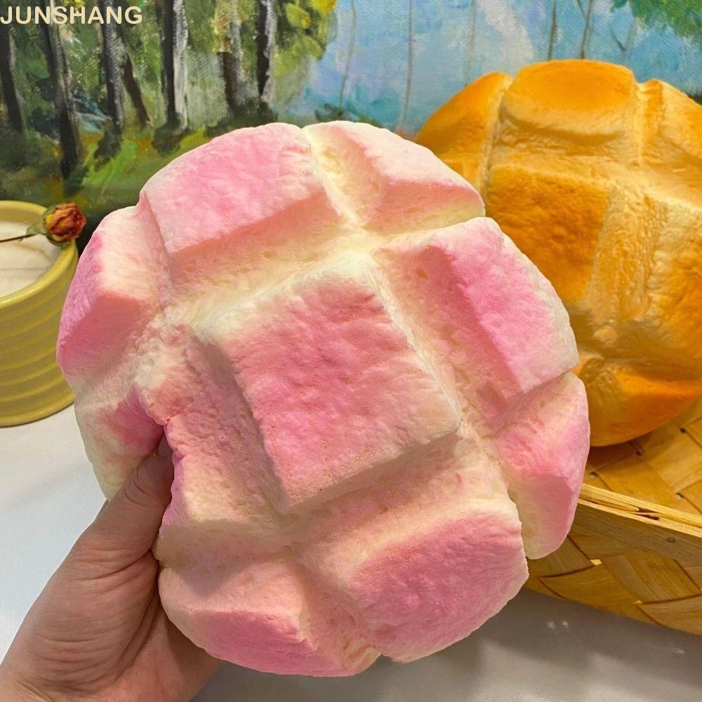 JUNSHANG ขนมปัง Squishy ของเล่น, จําลองขนาดใหญ่ Sensory Fidget ขนมปัง, เด็กสมจริง Prank ตกแต่งนุ่มยืดหยุ่นสับปะรด Bun Squishy ของเล่นเด็ก