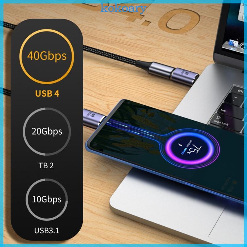 KOK Type C Extension Adapters Type-c 40Gbps Data Transfer อะแดปเตอร์ชาร์จ