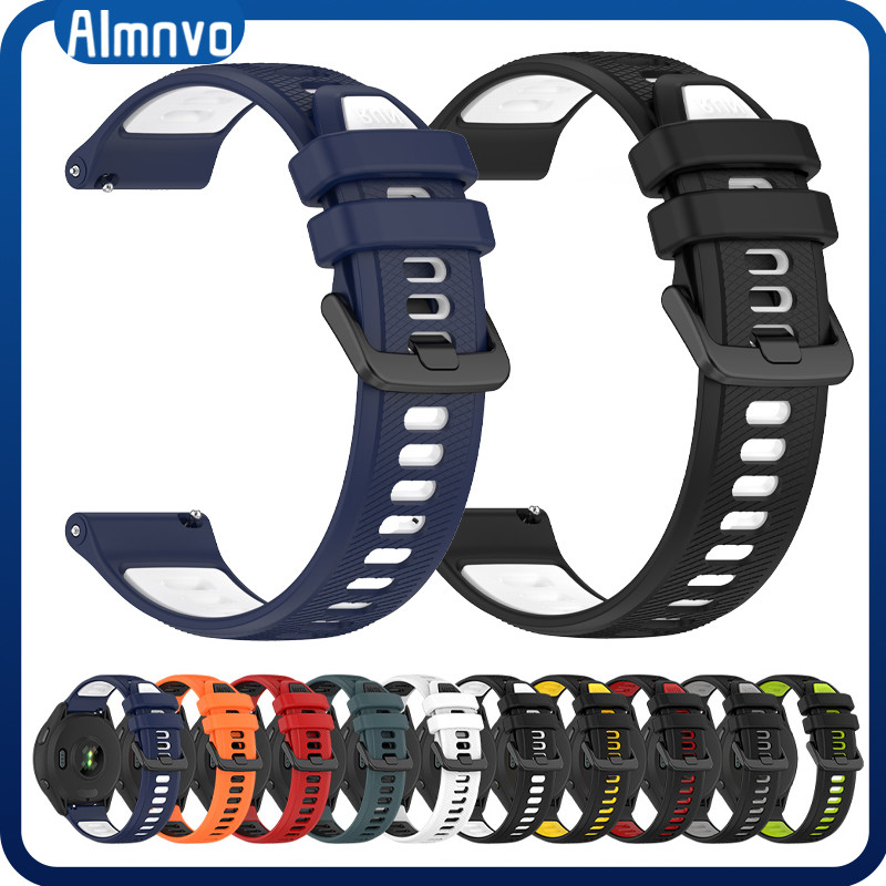 สายยาง 22 มม for Garmin Forerunner 570 265 255 165 55/Vivoactive 4/Amazfit Bip 6/Huawei/Redmi Watch 5 Active/Lite