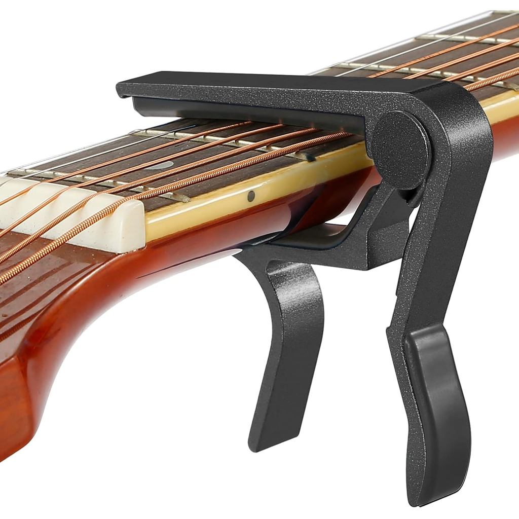 Guitar Capo Capo สําหรับเกือบทั้งหมดกีตาร์ Capo สีดํา