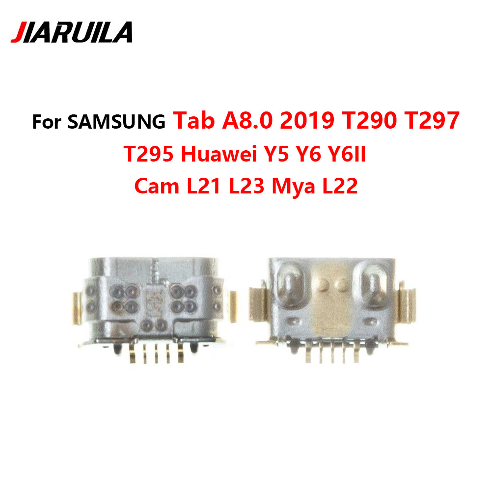5-50 ชิ้นชาร์จ USB Pin Dock พอร์ตสําหรับ Samsung Galaxy Tab A8.0 2019 T290 T297 T295 Huawei Y5 Y6 Y6