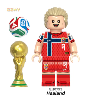 2026 World Cup Star Mo Salah Yamal Bellingham Haaland Laautaro Alvarez Rodri บล็อกตัวเลขของเล่น