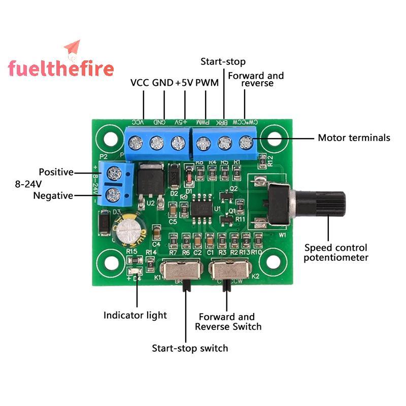 [Feel] DC 8V-24V Brushless DC Motor Driver Controller Board PWM Driver Fan Motor Speed Governor Forw