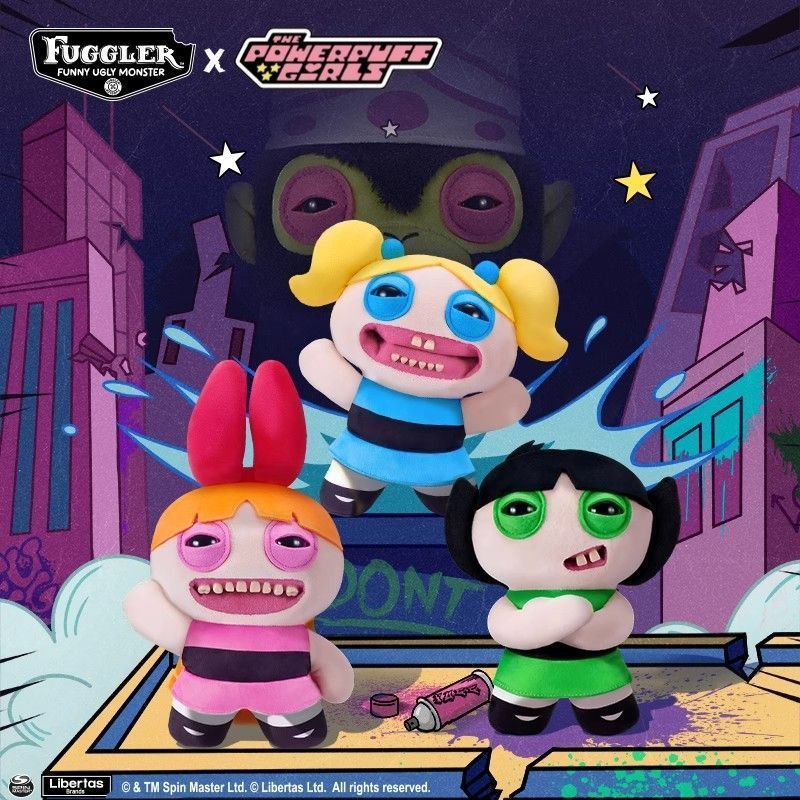 ของแท้อย่างเป็นทางการ fugler Tooth Monster Powerpuff Girls Co-Branded Ugly Cute Doll Plush Doll Toy