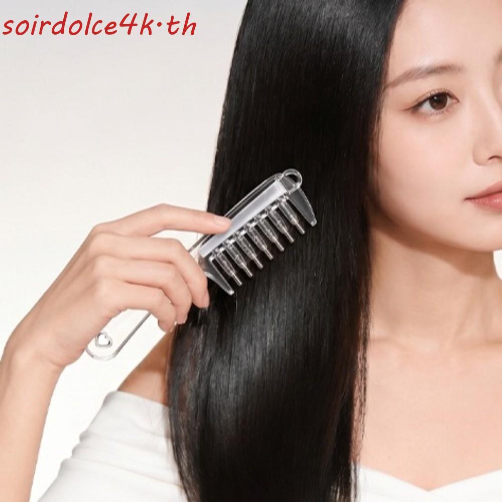 SOIRD Mini Portable Head Applicator, Multi-Function Hair Care Hair Firming Applicator, Hairdressing Combs Anti-Frizz Scalp Nourish Anti-Static Massage Guide Liquid Comb ในครัวเรือน