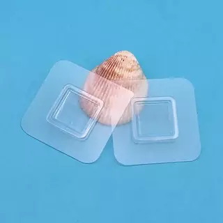 Dailt 1 ชิ้น Wall Self กาว Hook โปร่งใสชั้นวางลวด Wall Mount Stier ด้าน Fixing Patch สําหรับห้องครัวห้องน้ํา Gadget (TH)