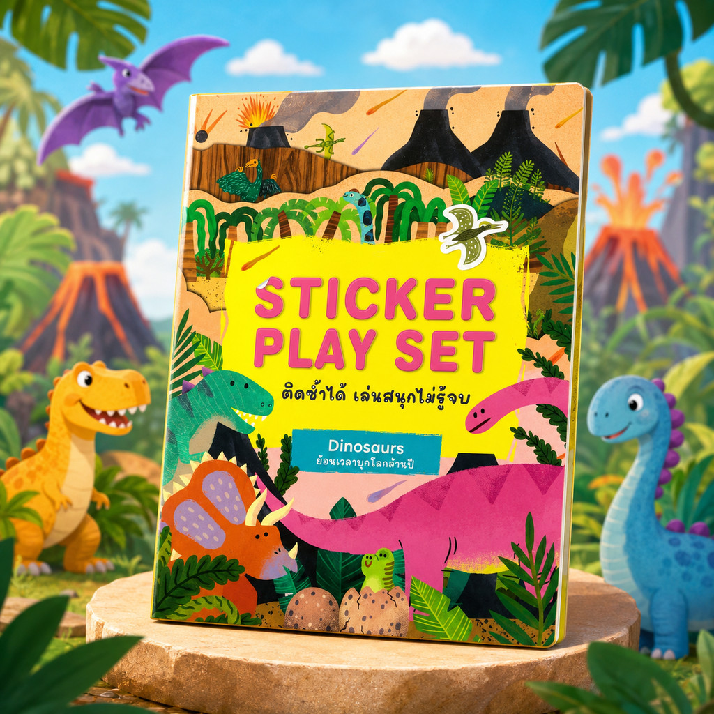 Sticker play set Dinosaurs ย้อนเวลาบุกโลกล้านปี