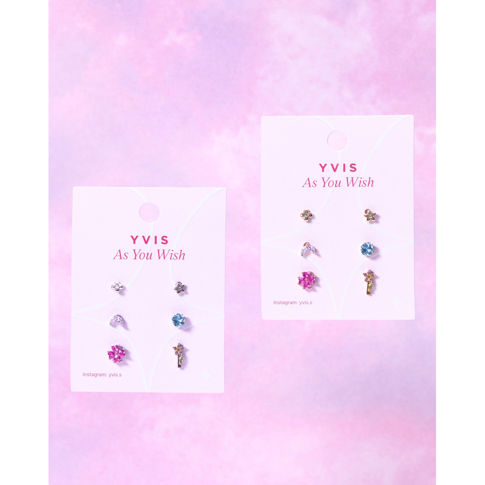 YVIS Sprouts Brass Earrings Set - Posy Collection