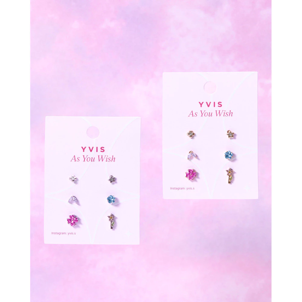 YVIS Sprouts Brass Earrings Set - Posy Collection
