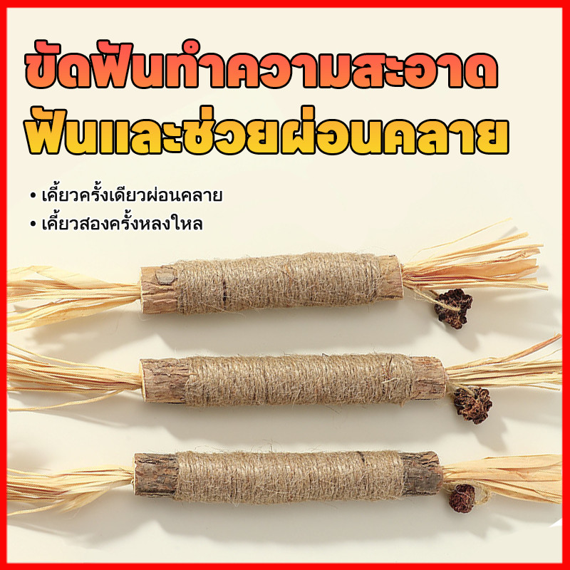 ไม้แมวเมา ขัดฟันแมว ไม้ขัดฟัน ของเล่นแมว ช่วยขัดฟันและลดคราบหินปูนสำหรับแมว ช่วยเสริมสร้างสุขภาพช่องปาก