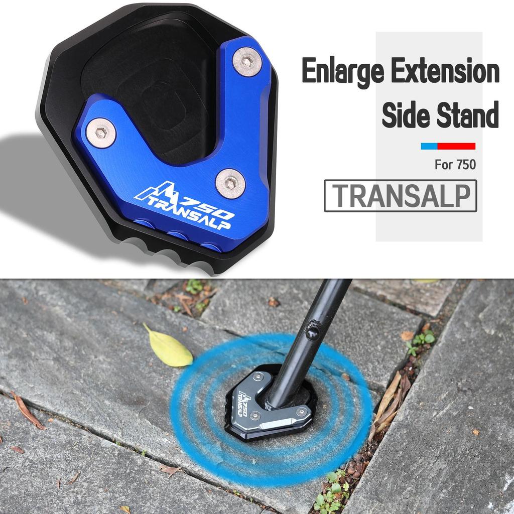 qสําหรับ Honda TRANSALP750 XL750 TRANSALP รถจักรยานยนต์ขาตั้งขยาย Extension TRANSALP 750 Kickstand เ