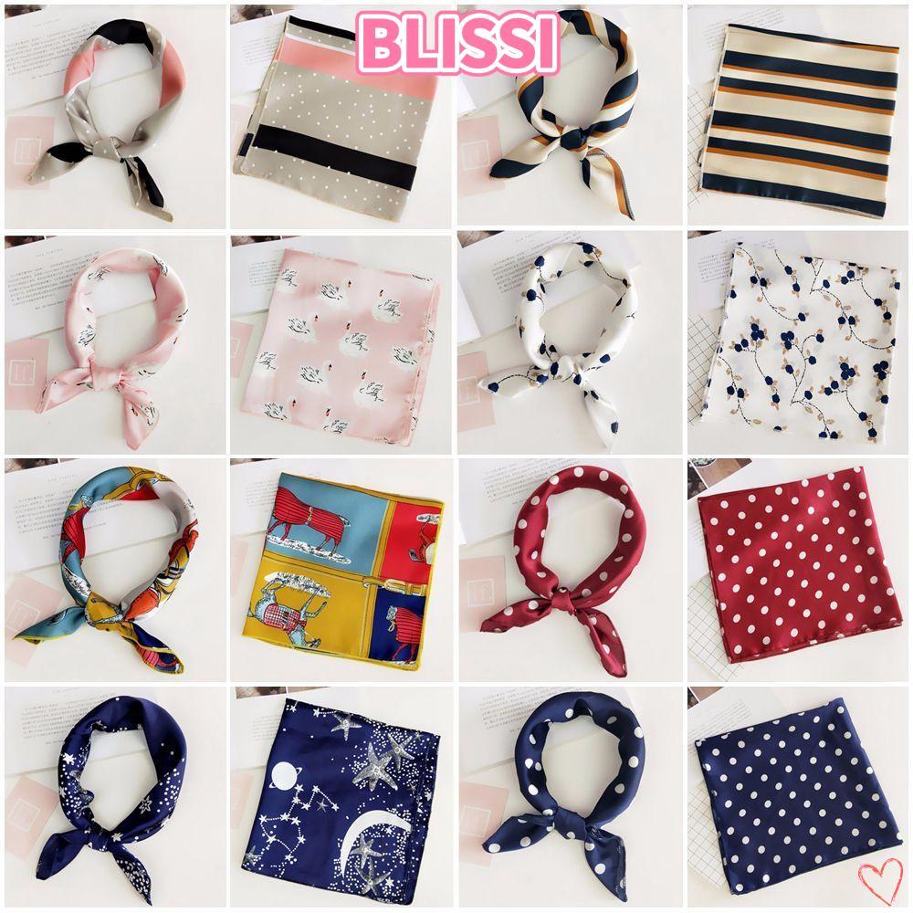 ความสุข‌I Silk Feel Satin Fashion Small Vintage Elegant Head Neck