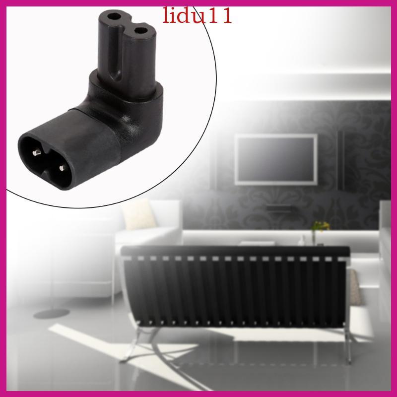 LID รูปที่ 8 IEC320 C7 ถึง C8 90 องศาขึ้นลงมุม IEC C8 ถึง C7 อะแดปเตอร์ไฟ AC