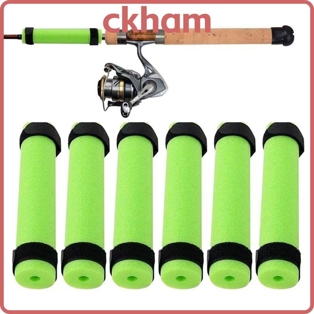 CKHAM Fishing Poles Floaties พร้อมสายรัดโฟมเบ็ดตกปลาฟองน้ํา coverRod Floats, Fishing Poles ป้องกันแค