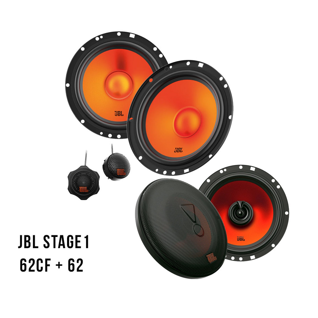 Jbl Set Stage1 62Cf / Stage1 62 Car Speakers, Front and Rear Pair, 6.5 Inches