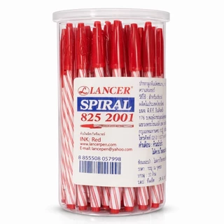 [1กล่อง50ด้าม] Lancer Spiral 825 ปากกา แลนเซอร์ ปากกาลูกลื่น ขนาด 0.5 มม.