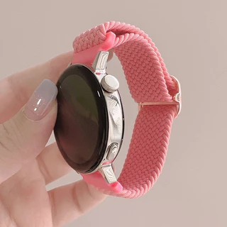 สายไนลอนถัก 22 มม. 20 มม. for Garmin Watch Forerunner 165 570 265/Samsung Galaxy Watch/Huawei/Amazfit Bip 6 5